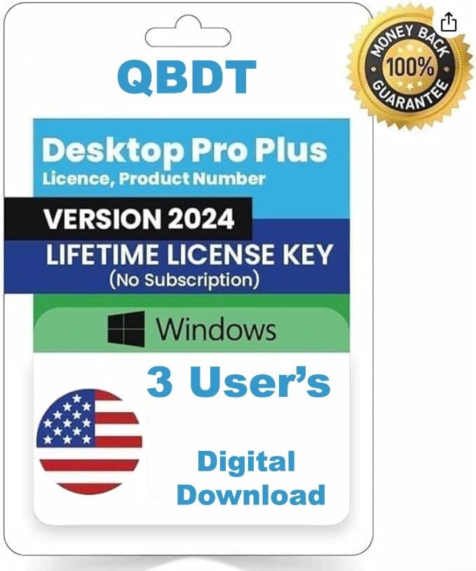Quick - Books Desktop Pro "Plus" 2024 | 3 User's | LIFETIME Version