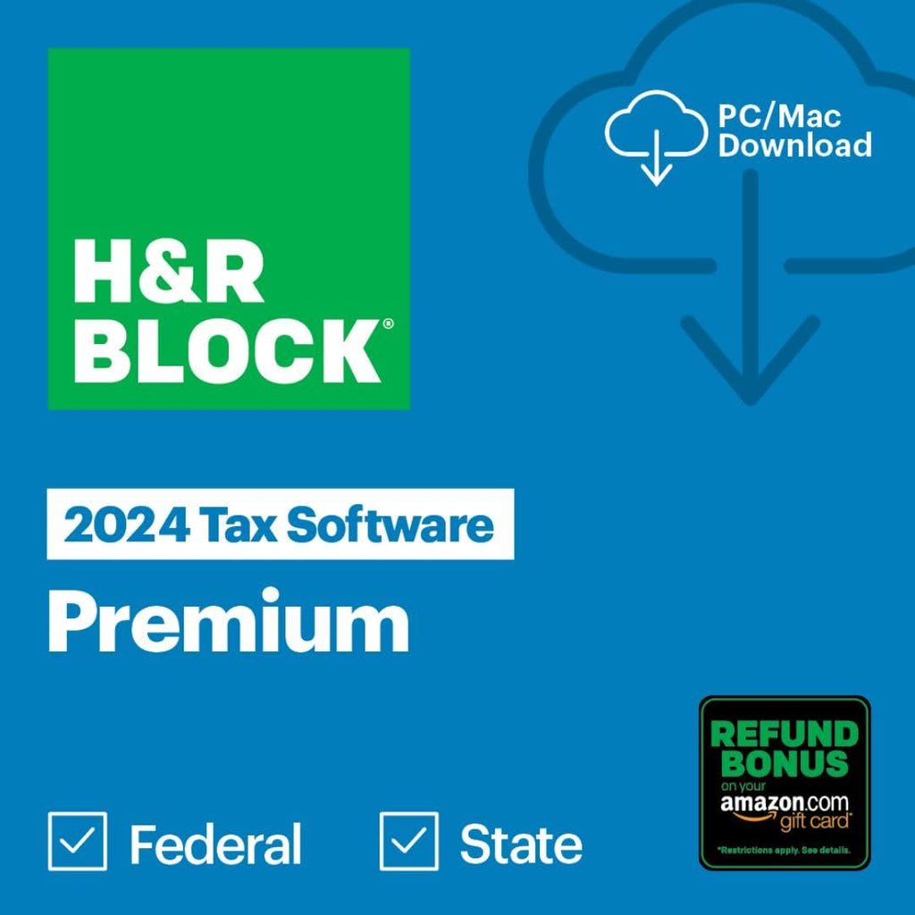 H&R Block Tax Software Premium 2024 Win/Ma [PC/Mac Online Code]