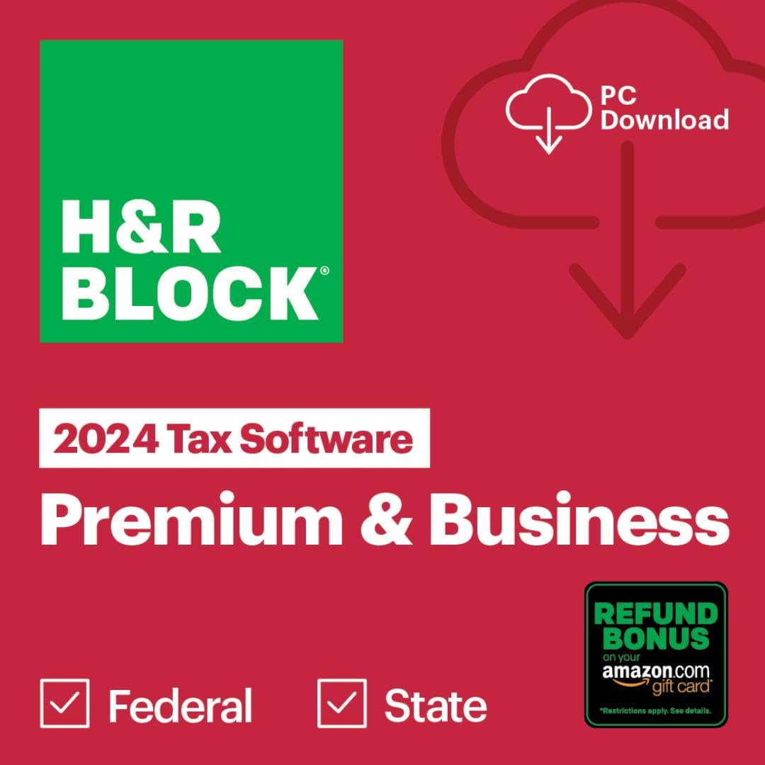 H&R Block Tax Software Premium & Business 2024 Win [PC Online code]